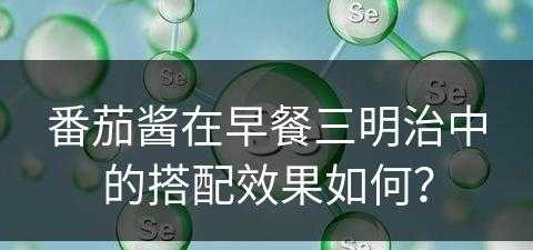 番茄酱在早餐三明治中的搭配效果如何？